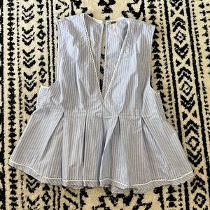 FREE PEOPLE - good feels stripe sleeveless top - S